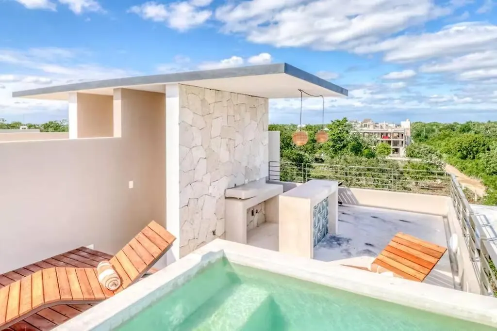 308 Amena Modern Penthouse W/Gym And Private Pool&Rooftop Apartment Tulum